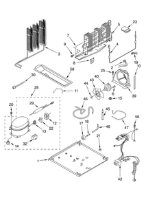 Unit Diagram and Parts List for KTRA19ELBL01  KitchenAid Refrigerator