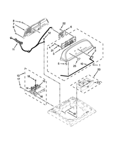 Console And Dispenser Parts Diagram and Parts List for WTW5810BW0  Whirlpool Washer
