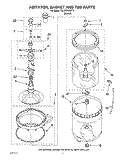 AGITATOR, BASKET AND TUB PARTS Diagram and Parts List for 7MLSR7523PT1  Whirlpool Washer
