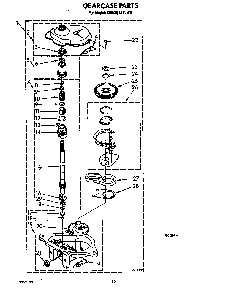 Gearcase Diagram and Parts List for 6MAX5133VW0  Whirlpool Washer
