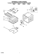 INTERNAL OVEN PARTS Diagram and Parts List for GY398LXPB02  Whirlpool Range