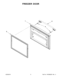FREEZER DOOR Diagram and Parts List for GX2FHDXVY09  Whirlpool Refrigerator