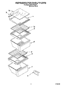 REFRIGERATOR SHELF PARTS Diagram and Parts List for RS25AFXRD01  Roper Refrigerator