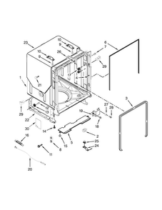 Tub And Frame Parts Diagram and Parts List for WDF780SLYB3  Whirlpool Dishwasher