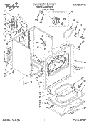 SECTION Diagram and Parts List for LER5848EQ5  Whirlpool Dryer