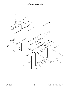 Door Parts Diagram and Parts List for KFGG500ESS3  KitchenAid Range