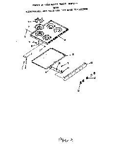 Main Top Diagram and Parts List for F4458W1  Roper Range