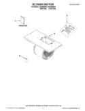 BLOWER MOTOR Diagram and Parts List for UXI0600DYS  Whirlpool Range Hood