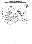 INTERNAL OVEN PARTS Diagram and Parts List for KEMC308KSS04  KitchenAid Microwave Oven Combo