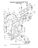 CONTROL AND REAR PANEL Diagram and Parts List for LA6150XSW1  Whirlpool Washer