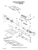 VENTILATION PARTS Diagram and Parts List for KHMS2050SSS3  KitchenAid Microwave
