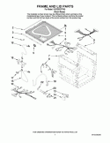 FRAME AND LID PARTS Diagram and Parts List for KUDD03STPA0  KitchenAid Dishwasher