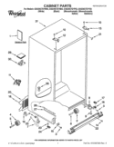 CABINET PARTS Diagram and Parts List for GSS30C7EYW03  Whirlpool Refrigerator