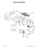 AIR FLOW PARTS Diagram and Parts List for YWMH31017AB1  Whirlpool Microwave