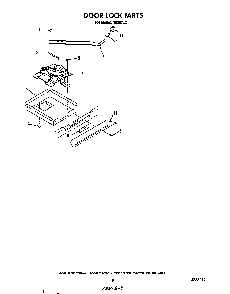 Door Lock Diagram and Parts List for N9257*2  Roper Range