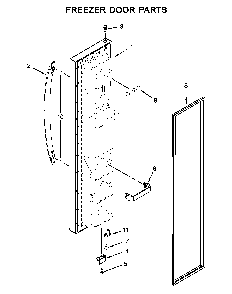 Freezer door parts Diagram and Parts List for 10651112711  Kenmore Refrigerator