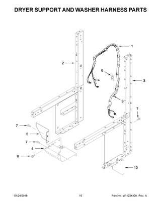 Part Location Diagram of W11026515 Whirlpool BRACKET