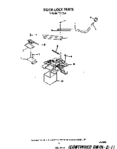 Door Lock Diagram and Parts List for F9808*0  Roper Range