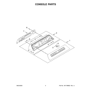 Console Parts Diagram and Parts List for WTW8127LC3  Whirlpool Washer
