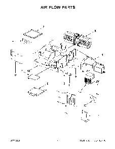 05 - Air Flow Parts Diagram and Parts List for YWMH31017HS4  Whirlpool Microwave