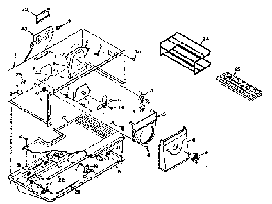 Freezer Parts Diagram and Parts List for 106T14EL1  Kenmore Refrigerator