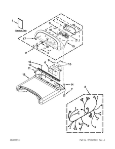 Top And Console Parts Diagram and Parts List for WGD8100BW0  Whirlpool Dryer