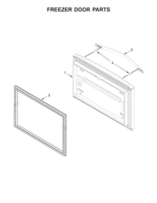 Freezer Door Parts Diagram and Parts List for WRF535SWBW00  Whirlpool Refrigerator