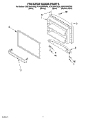 FREEZER DOOR, OPTIONAL Diagram and Parts List for KTRC19KKWH02  KitchenAid Refrigerator