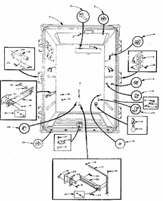Upper Liner Parts Diagram and Parts List for 106M13E-F  Kenmore Refrigerator