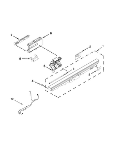 Control Panel And Latch Parts Diagram and Parts List for BLB14DRANA4  Whirlpool Dishwasher