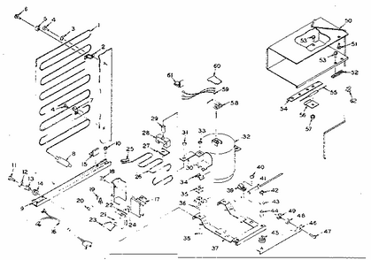 Unit Parts Diagram and Parts List for 106N10BL  Kenmore Refrigerator
