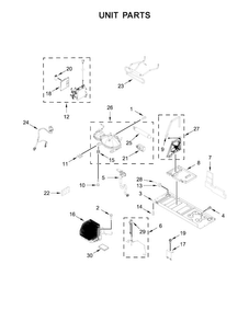 Unit Parts Diagram and Parts List for KRFC704FPS00  KitchenAid Refrigerator