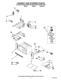 CABINET AND STIRRER PARTS Diagram and Parts List for WOC54EC7AB00  Whirlpool Microwave Oven Combo