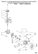 BRAKE, CLUTCH, GEARCASE, MOTOR & PUMP Diagram and Parts List for LSN8244BN0  Whirlpool Washer