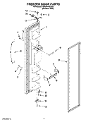FREEZER DOOR PARTS Diagram and Parts List for 7GS2FHAXTA02  Whirlpool Refrigerator