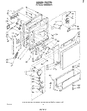 DOOR Diagram and Parts List for DP6880XLP1  Whirlpool Dishwasher