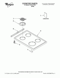COOKTOP PARTS Diagram and Parts List for RF301OXTW01  Whirlpool Range