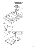COOKTOP Diagram and Parts List for SF395PEWW1  Whirlpool Range