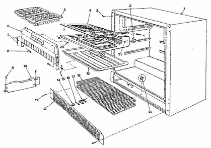 Liner Diagram and Parts List for 80RF  Whirlpool Refrigerator