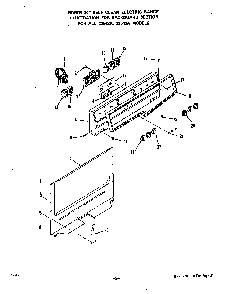 Backguard Diagram and Parts List for 2354*3A  Roper Range