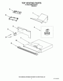TOP VENTING PARTS Diagram and Parts List for KBMS1454SSS3  KitchenAid Microwave