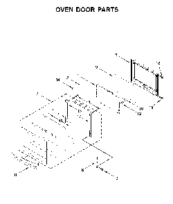 Oven door parts Diagram and Parts List for WOS31ES0JS01  Whirlpool Wall Oven