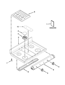 Cooktop Parts Diagram and Parts List for IGS900DS00  Whirlpool Range