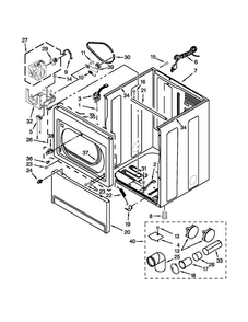Cabinet Parts Diagram and Parts List for WGD5700AC1  Whirlpool Dryer