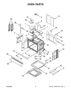 Oven Parts Diagram and Parts List for WOC54EC0HB20  Whirlpool Microwave Oven Combo