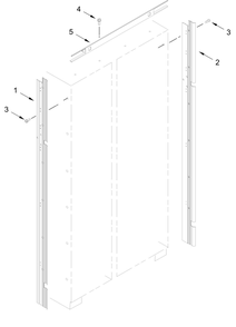 Cabinet Trim Parts Diagram and Parts List for JBSFS48NMX25  Whirlpool Refrigerator