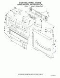 CONTROL PANEL PARTS Diagram and Parts List for WFG374LVS2  Whirlpool Range
