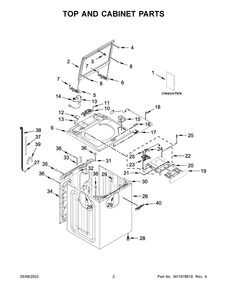 Part Location Diagram of W11467157 Whirlpool Quick Start Guide
