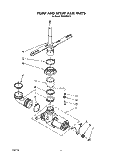 PUMP AND SPRAY ARM Diagram and Parts List for WU3006X0  Roper Dishwasher