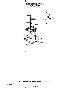 Door Lock Diagram and Parts List for N9157*1  Roper Range